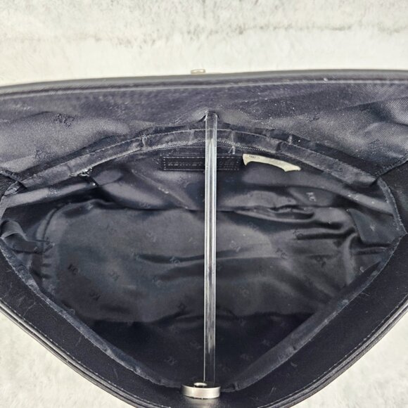 KENNETH COLE NEW YORK Black Smooth Leather Structured Shoulder Bag - Picture 12 of 14